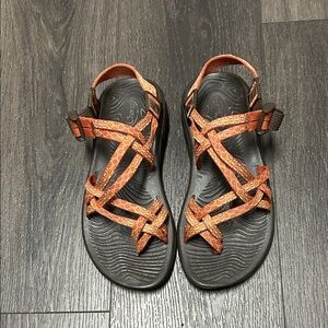 Chaco Orange/Rust Strappy Adjustable Sandals